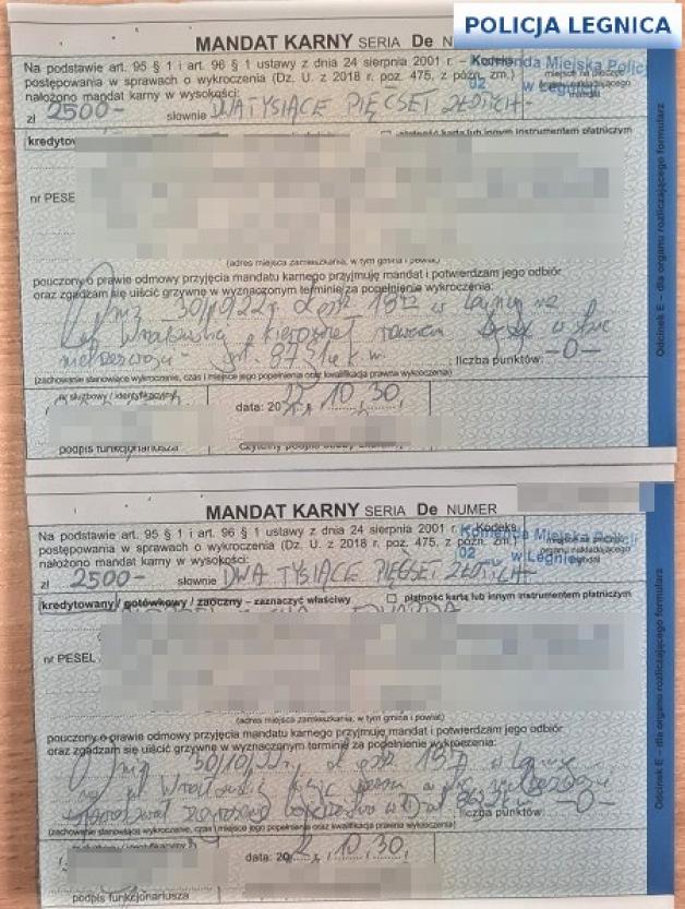 5000 zł mandatu za jazdę na rowerze